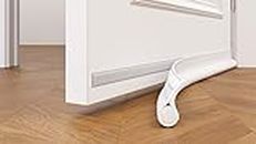 McDILS Under Door Draft Blocker White - Door Draft Stopper 32 to 38 inches - Weatherproofing Door Seal Strip - Draft Stopper for Bottom of Door - Noice Reduction Sound Proof Door Draft Blocker White