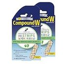 Compound W Salicylic Acid Wart Remover for Kids | Maximum Strength One Step Strips | 10 Medicated Strips | Pack of 2