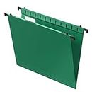 Nordun Plastic Hanging File Folder Letter Size,12 Pack Reinforced Hang Folders,file cabinet folders,Durable Hanging Organizer File Folder，Green