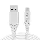 ElevOne Micro USB Cable 2A Fast Charging for Smartphones, Tablets, Laptops & other Micro USB devices, 480Mbps Data Sync Speed, 1 Meter, Durable Cable, Made In India (ECM-1, White)