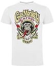 Gas Monkey Garage T-shirt pour homme Blanc - Blanc - Medium