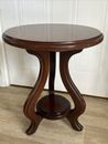 Schöner Vintage braun massiv schwerer Tisch Beistelltisch - Top breit 40 x H 48 cm