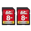 Gigastone 8GB SD Card 2 Pack, UHS-I U1 Class 10 SDHC Memory Card Full HD Video Canon Nikon Sony Pentax Kodak Olympus Panasonic Digital Camera
