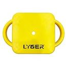 LYGER Sports Scooter Board with Handles Non-Marring Plastic Casters Floor Scooter Board, Sitting Scooter Board, Boy and Girl Gym Indoor, Outdoor Activities Play Equipment Pack of 1 Yellow