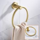 Elegant Golden Bathroom Towel Ring Holder Easy to Install and Safe for Kids