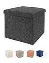 fastunbox (label) storage chair fabric foot rest solution stool for home storage organization (Multicolour)