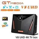 Hot selling GTMEDIA V8 UHD TV Satellite Receiver TV Box ​DVB S2 T2 4K Ultra HD，Built In WIFI Stock