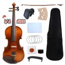 Kit de inicio de violín tamaño 1/4 para niños principiantes con estuche, arco, rosina, cuerdas, sintonizador