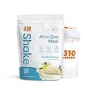 310 Nutrition – All-In-One Meal Replacement Shake with Shaker Cup - New Formula with Fiber Rich Vegan Superfood Blend - Natural Sweeteners - Low Carb Shake, Keto & Paleo Friendly - Gluten Free - 26 Essential Vitamins & Minerals -Vanilla Creme - 28 Servings