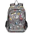 Glaphy Backpack with Reflective Stripes, Educational Science, 12.9 x 8.6 x 17.7 in, Daypack Backpacks