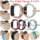 Banda de reloj para mujer Fitbit Charge 5 4 3 2 cuentas de lujo diseño de ojos correas de cadena