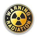 2 x Pannello avvertimento adesivo vinile in radiazioni Radioactive # 7151, 15cm/150mm Wide
