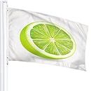 Lemon Flag 3x5 FT Nature Fresh Fruit Green Lime Slice Juice Outdoor Flags Large Welcome Yard Banners Home Garden Yard Lawn Decor
