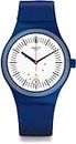 Swatch Herren Digital Automatik Uhr mit Silikon Armband SUTN401