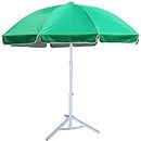 RAINPOPSON Green Color Garden Umbrella With Stand Outdoor Big Size 7ft Heavy Duty Garden Patio Outdoor Umbrella for Rain & Sun (Dark Green) (7ft/42in)