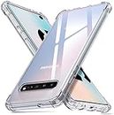 Mauval Thermoplastic Polyurethane Samsung Galaxy S10 Plus Back Cover Case Bumper Air Cushion Corners Protective Flexible Back Case Cover For Samsung Galaxy S10+-Bumper Transparent