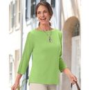 Blair Women's Lace-Sleeve Knit Tee Shirt - Green - PS - Petite