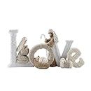 Nativity Set | Figuras Para Belenes De Navidad De Resina - Exquisita Decoración De Letras Inglesas