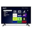 Ferguson 65″ 4K UHD Smart Roku TV with Dolby Audio, Miracast and Freeview Play, Disney+, Netflix, Prime Video, Apple TV+, BBC iPlayer, Includes Free Wall Bracket. Made in the UK