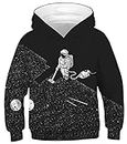 Imbry Boys Girls 3D Printed Hoodie for Kids Animal Hooded Pullover Sweatshirt(M,Astronaut)