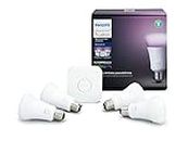 PHILIPS Hue Ambiance A19 60W LED Equivalent Smart Bulb Starter Kit Compatible with Amazon Alexa, Apple Home Kit and Google Assistant (Multicolour) - 4