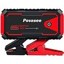 Povasee Jump Starter, 3000A Portable Jump Starter, for All Gas,up to 8L Diesel,12V Car Battery Charger Jump Starter, Jump Starter Battery Pack with 23800mAh Power Bank, Quick Charge, LED Light