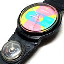 1980's Vintage Pastel Quemex Compass Band Sports Watch with Japan Quartz Movt.