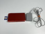 Nintendo 3DS Handheld Console Flame Red CTR-001 W/ Charger, SD Card (Working)