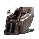 Real Relax 2024 Massage Chair, Full Body Massage Zero Gravity Mode, with Foot Massage, Bluetooth, LCD, Waist Heater, Brown