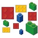REVAACO Building Blocks Cutouts 10pk Building Blocks Party Supplies/Building Blocks Party Decorations/Blocks Party Needs