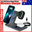 3 in 1 Wireless Charger Dock Charging Station For Apple Watch iPhone 15 14 13 12