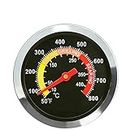 LOKHING 01T08 DIA 6 Centimeters Stainless Steel Smoker Grill BBQ Temperature Gauge Oven BBQ Thermometer Gauge