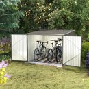 Large Steel Outdoor Garden Shed Bike Storage Tool Bicycle Store W/2/4 Bike Lanes