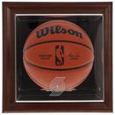 Portland Trail Blazers Framed Brown Wall-Mounted Team Logo Basketball Display Case
