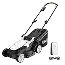 Litheli Cordless Lawn Mower 13 Inch, 5 Heights Adjustment, U20 Series 20V Electric Lawn Mowers for Garden, Yard and Farm, Light-Weight with Brushless Motor, 4.0Ah Portable Battery Included