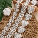 DIY 2yd butterfly heart Embroidery lace clothing decoration Sewing Accessories