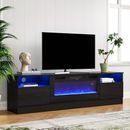 70in Entertainment TV Stand RTV Cabinet w/LED Living Room 32" Electric Fireplace