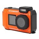 4K Underwater Camera, 65MP 33FT Waterproof Digital Camera Autofocus Dual Screen 10x Digital Zoom Compact Point and Shoot Camera with Time Lapse, Filters and Flash for Snorkeling