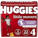 Huggies Little Movers Diapers Size 4 (22-37 lb.), 22 Ct, Jumbo Pack (Packaging May Vary)