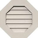 Ekena Millwork GVWOC18X1802SDPWR Primed, Decorative and Smooth Western Red Cedar Octagonal Gable Vent with Decorative Face Frame