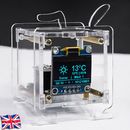 DIY For ESP8266 Mini Weather Forecast Electronic Clock Kit OLED Display+Shell UK