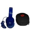 USED Beats by Dr. Dre Solo 2 Wired HD Headphones (Blue) with case and AUX cord 