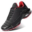 Men's Fashion Sneaker Air Running Shoes for Men Athletics Sport Trainer Tennis Basketball Shoes Black Red