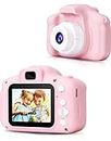 V88R® Kids Camera Girls Toys for 3 4 5 6 7 8 Year Old Birthday 2 Inch1080P Toddler Camera Portable Children Digital Video Camera for 3-10 Year Old Girl (Pink)