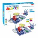 Kit de circuito 34 piezas bloques electrónicos STEM LED ventilador juguetes de aprendizaje para niños