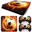 New World FCB Fire Football logo theme Design skin sticker for PS4 Slim Console and Controller