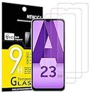 NEW'C [3 Pack Designed for Samsung Galaxy A23 4G, Samsung Galaxy A23 5G Screen Protector Tempered Glass,Case Friendly Scratch-proof, Bubble Free, Ultra Resistant