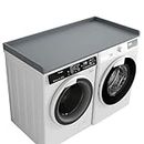 Kaboon Washer Dryer Countertop, Melamine Countertop with 2" Edge Rails - 27.5" Depth x 54" Width Laundry Room Organization，Grey