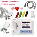 Electrocardiógrafo ECG de 3 canales y 12 derivaciones Digital, Software para pc