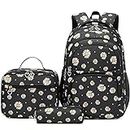 Robhomily 3 in 1 School Backpack, Black, 17", Laptop